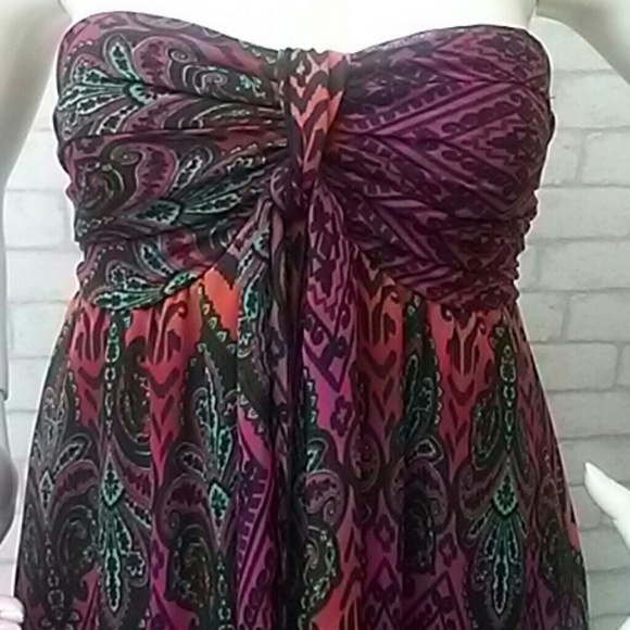 Beautiful strapless maxi LIKE NEW - Picture 3 of 4